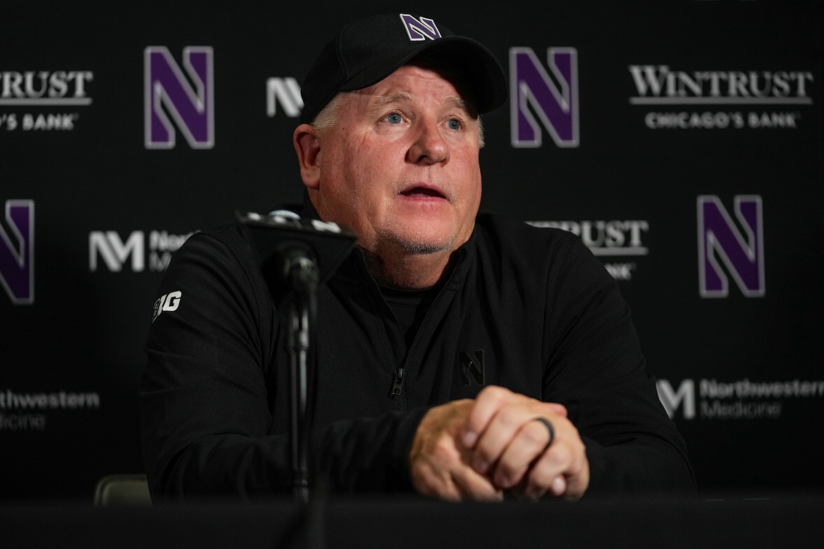 FILE - Northwestern's new offensive coordinator Chip Kelly attends an NCAA college football press conference, Wednesday, Feb. 4, 2026, in Evanston, Ill. (AP Photo/Erin Hooley, file)