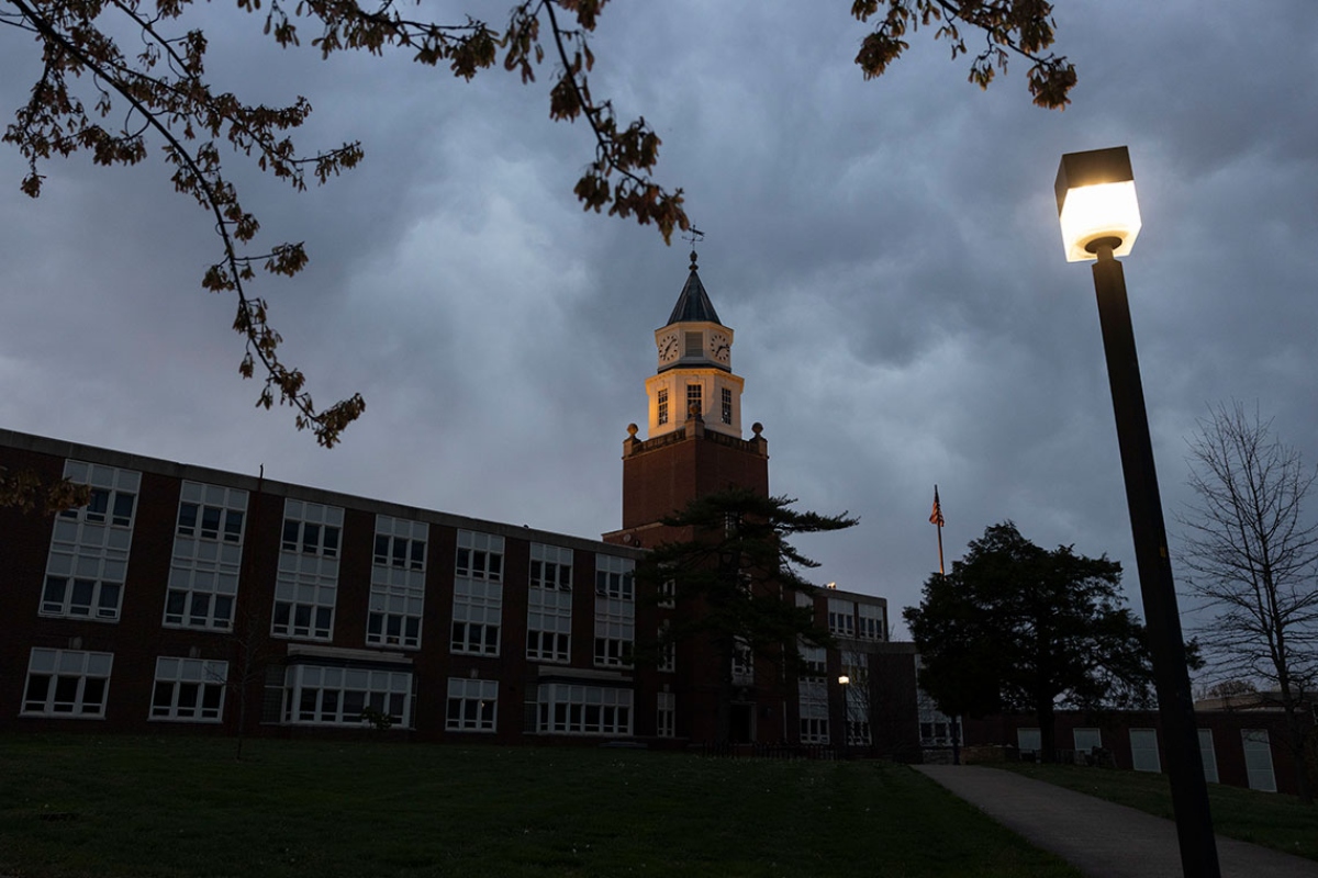The SIU Carbondale campus is shown in this file photo from April 2025. (Lylee Gibbs/Saluki Local Reporting Lab)