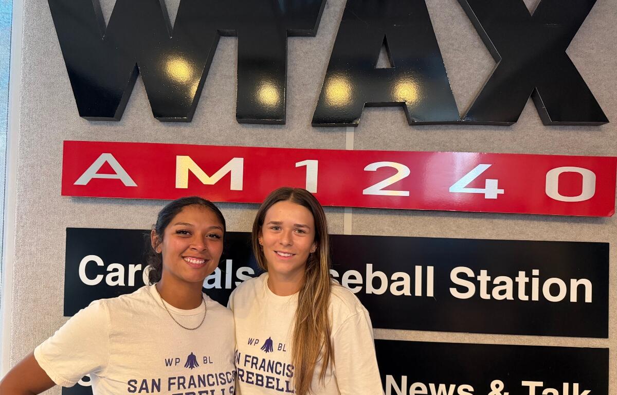 Samantha Gutierrez (left) and Ela Day Bedard of the San Francisco Firebells