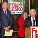 FILE - Frank Lesko, right, announced his candidacy for the Illinois Senate in August, 2025.