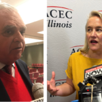Former U.S. Rep. Ray LaHood (left) and current U.S. Rep. Nikki Budzinski.