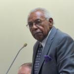 Elbert Betts, founder of the "Back to School/Stay in School" program, spoke to the Springfield Public School Board Tuesday, September 9.