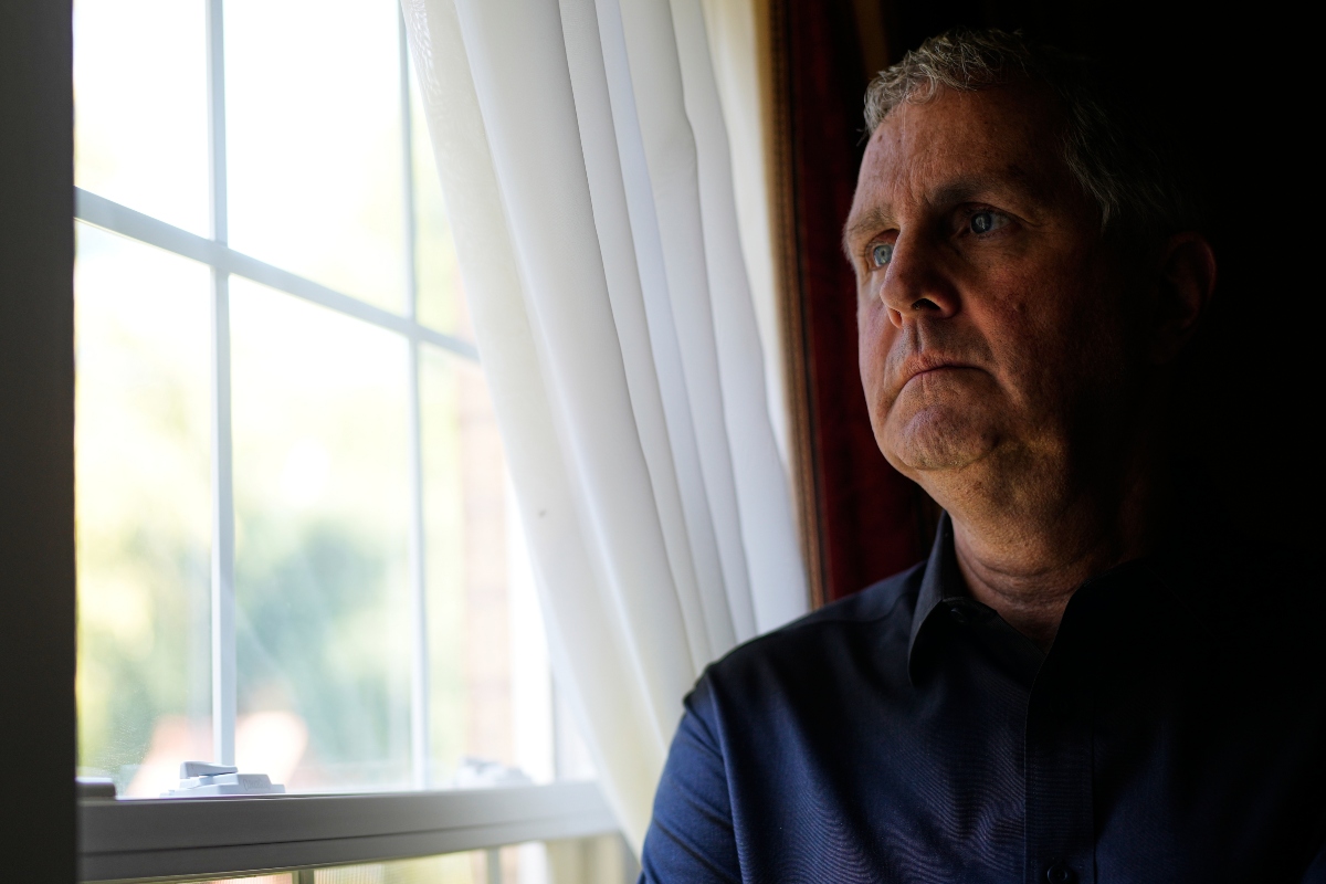 Michael Rabbitt poses for a photo at his home in Chicago, Thursday, Aug. 27, 2026. (AP Photo/Nam Y. Huh)