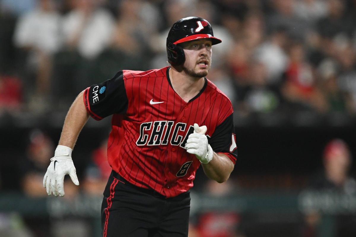 Chicago White Sox's Kyle Teel watches his pop up during the fifth inning of a baseball game against the Minnesota Twins Friday, Sept. 4, 2026, in Chicago. (AP Photo/Paul Beaty)