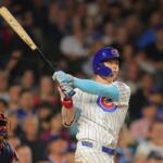 Chicago Cubs' Pete Crow-Armstrong watches the ball during the fifth inning of a baseball game against the Atlanta Braves, Wednesday, Sept. 16, 2026, in Chicago. (AP Photo/Melissa Tamez)