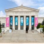 CHICAGO, IL, USA - JULY 1, 2022: The Shedd Aquarium is located in the Museum Campus in downtown Chicago and next to Lake Michigan. The building was built in 1930 and houses about 32,000 animals.