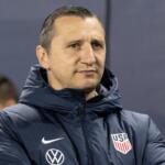 FILE - Vlatko Andonovski head coach of USWNT seen before friendly match against Germany on November 13, 2022 at Red Bull Arena in Harrison, NJ.