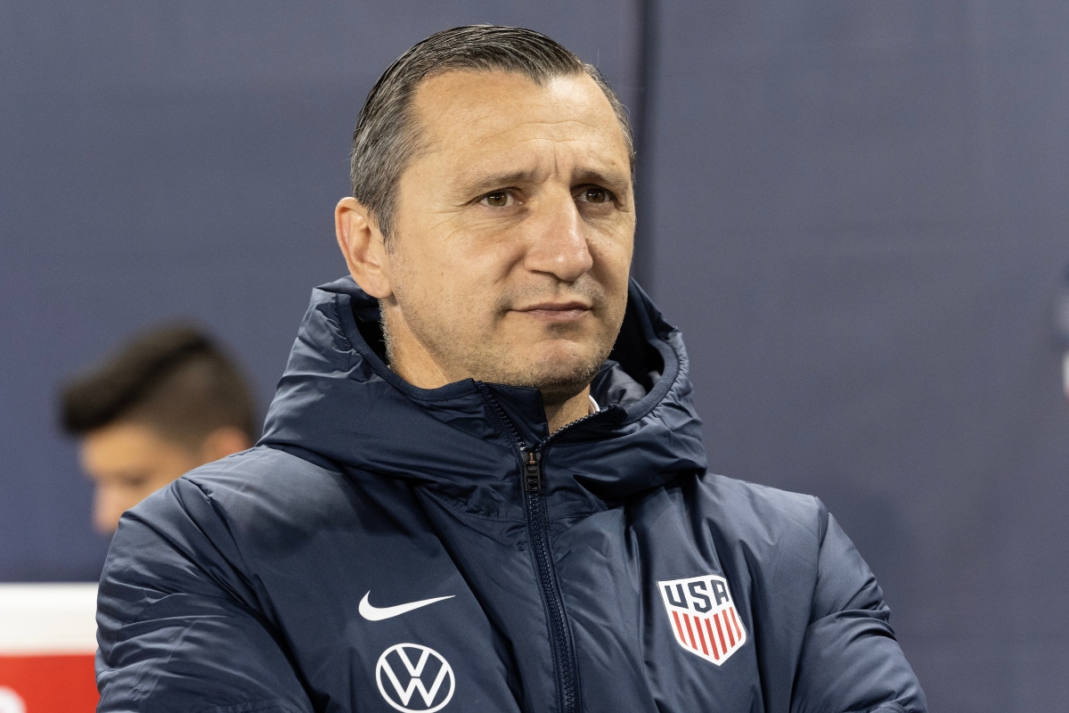 FILE - Vlatko Andonovski head coach of USWNT seen before friendly match against Germany on November 13, 2022 at Red Bull Arena in Harrison, NJ.
