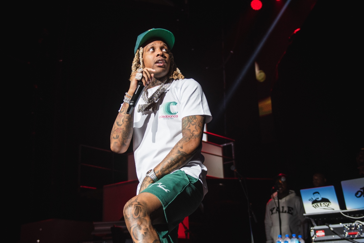 Clarkston, Michigan - October 1 2021: Lil Durk on the Voice Of The Hero tour at DTE Music Theater