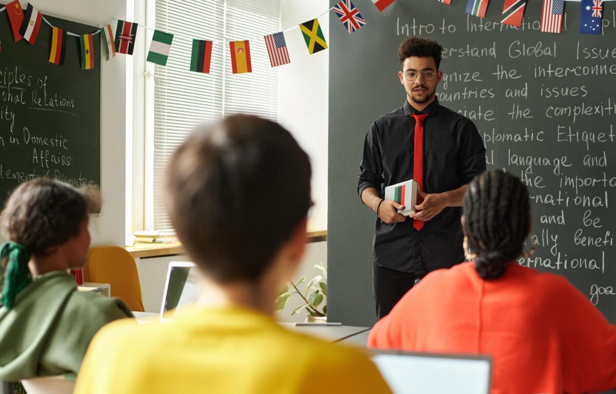 Classroom with an international teacher.