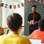 Classroom with an international teacher.
