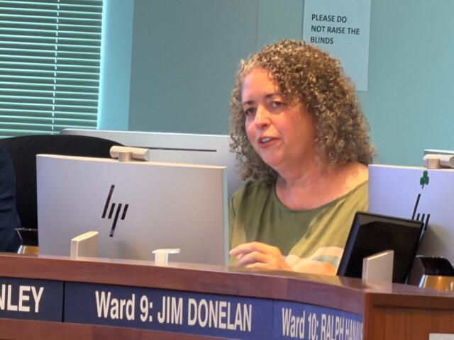 Alderwoman Erin Conley, Ward 8, speaks at a Springfield City Council meeting August 5, 2026.