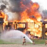 This fire at an unused apartment building at Sunflower Court on the University of Illinois Springfield campus Wednesday, October 14, 2026, was done for training purposes.