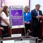 Sangamon County State's Attorney John Milhiser and others take part in a ceremony from the advocates for "Marsy's Law."