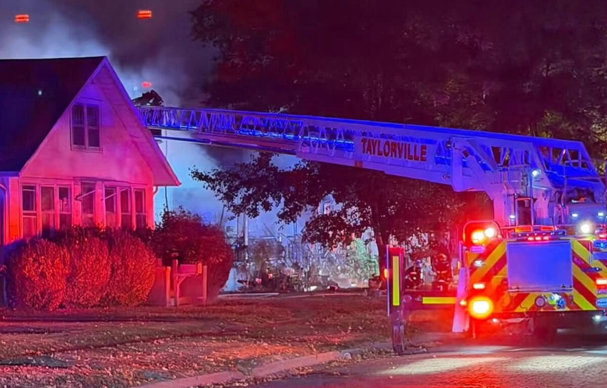 Crews from Taylorville and several other departments responded to a blaze in the 1000 block of West Vine Street Wednesday, October 28.