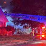 Crews from Taylorville and several other departments responded to a blaze in the 1000 block of West Vine Street Wednesday, October 28.