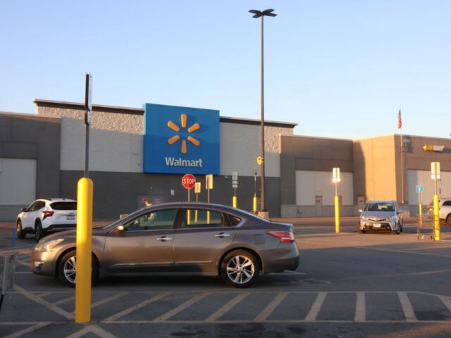 The Marion Walmart parking lot pictured at sunset on Sept. 28, 2026 (Soph Levinson, Saluki Local Reporting Lab)