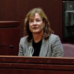 Department of Children and Family Services Director Heidi Mueller testifies in Sangamon County court on Thursday, Oct. 29, 2026. (Capitol News Illinois photo by Andrew Campbell)