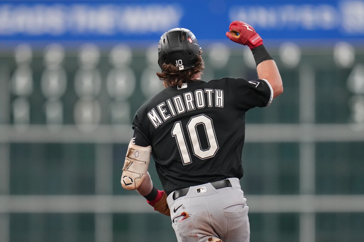 Chicago White Sox's Chase Meidroth celebrates while running the bases after hitting a 3-run home run during the sixth inning in Game 2 of baseball's American League Wild Card Series against the Houston Astros, Wednesday, Sept. 30, 2026, in Houston. (AP Photo/Karen Warren)