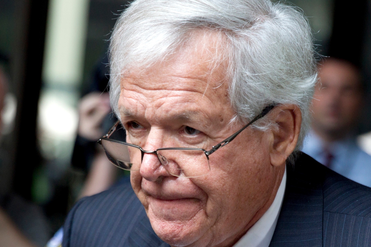 FILE - Former House Speaker Dennis Hastert departs the federal courthouse, in Chicago. on June 9, 2015. (AP Photo/Christian K. Lee, File)