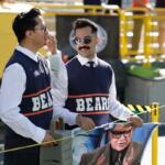 Chicago Bears fans dress up as Mike Ditka before an NFL football game against the Green Bay Packers in Green Bay, Wis., Sunday, Oct. 11, 2026. (AP Photo/Matt Ludtke)
