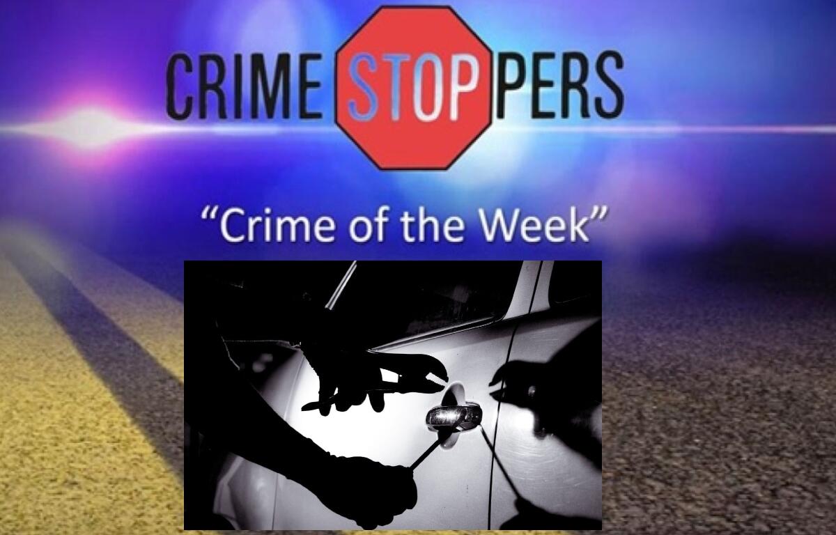 The Crime of the Week talks about protecting yourself from vehicle-related thefts.