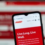 Washington D.C., United States - 12 July 2026: Close-up of AARP homepage on a smartphone.